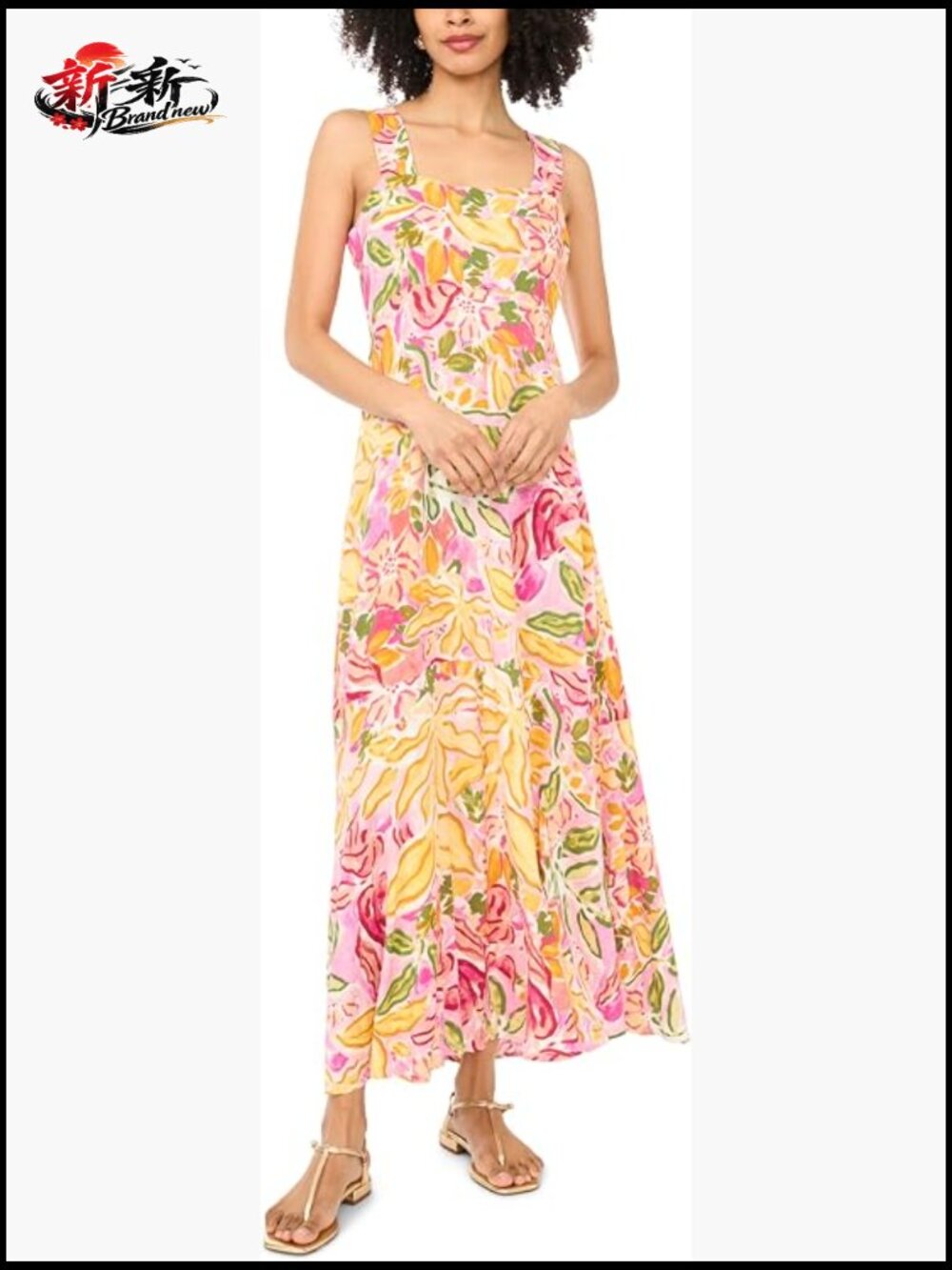 Floral Smocked Back Maxi Dress Flowy Summer